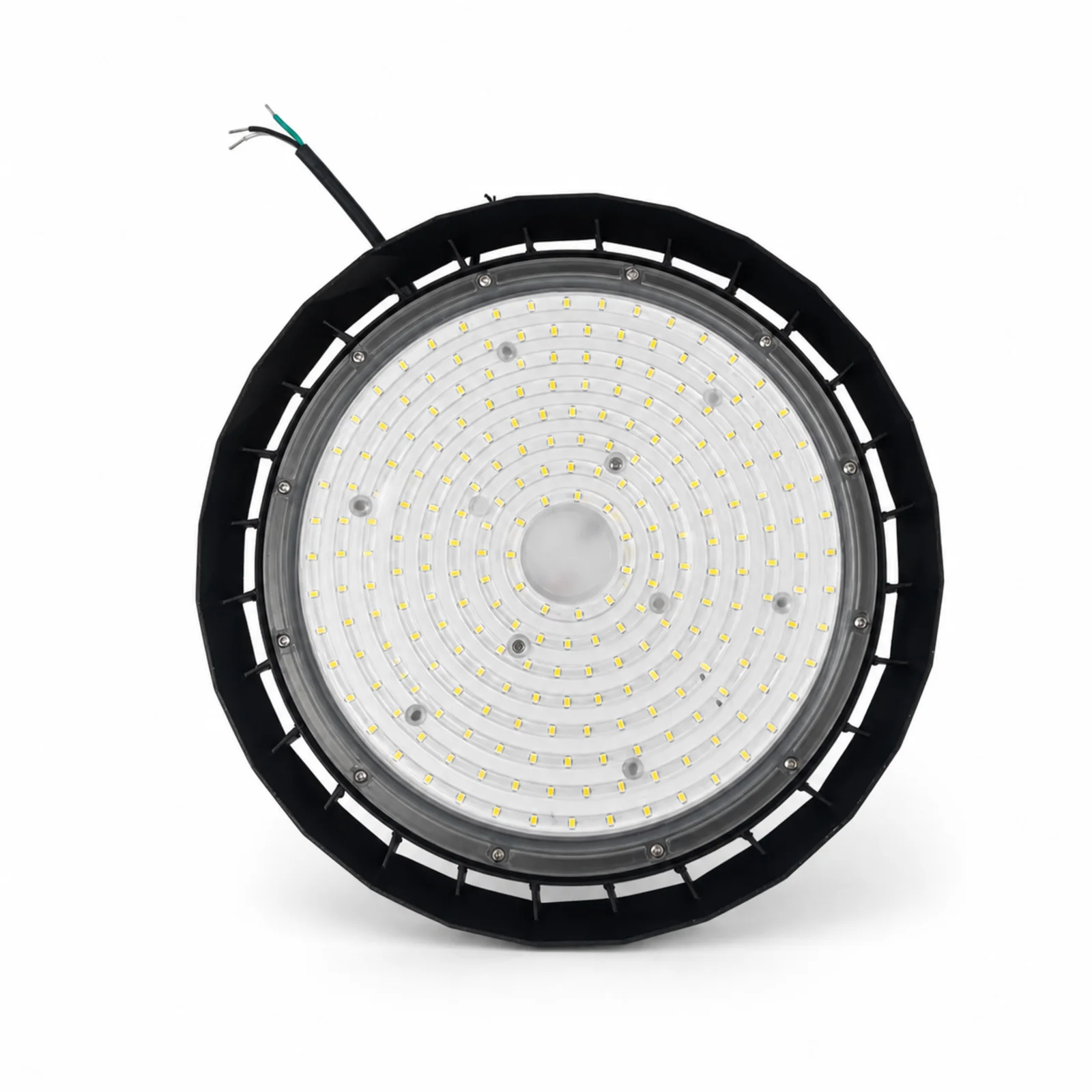 TITAN 102 UFO high bay white background front LED array view
