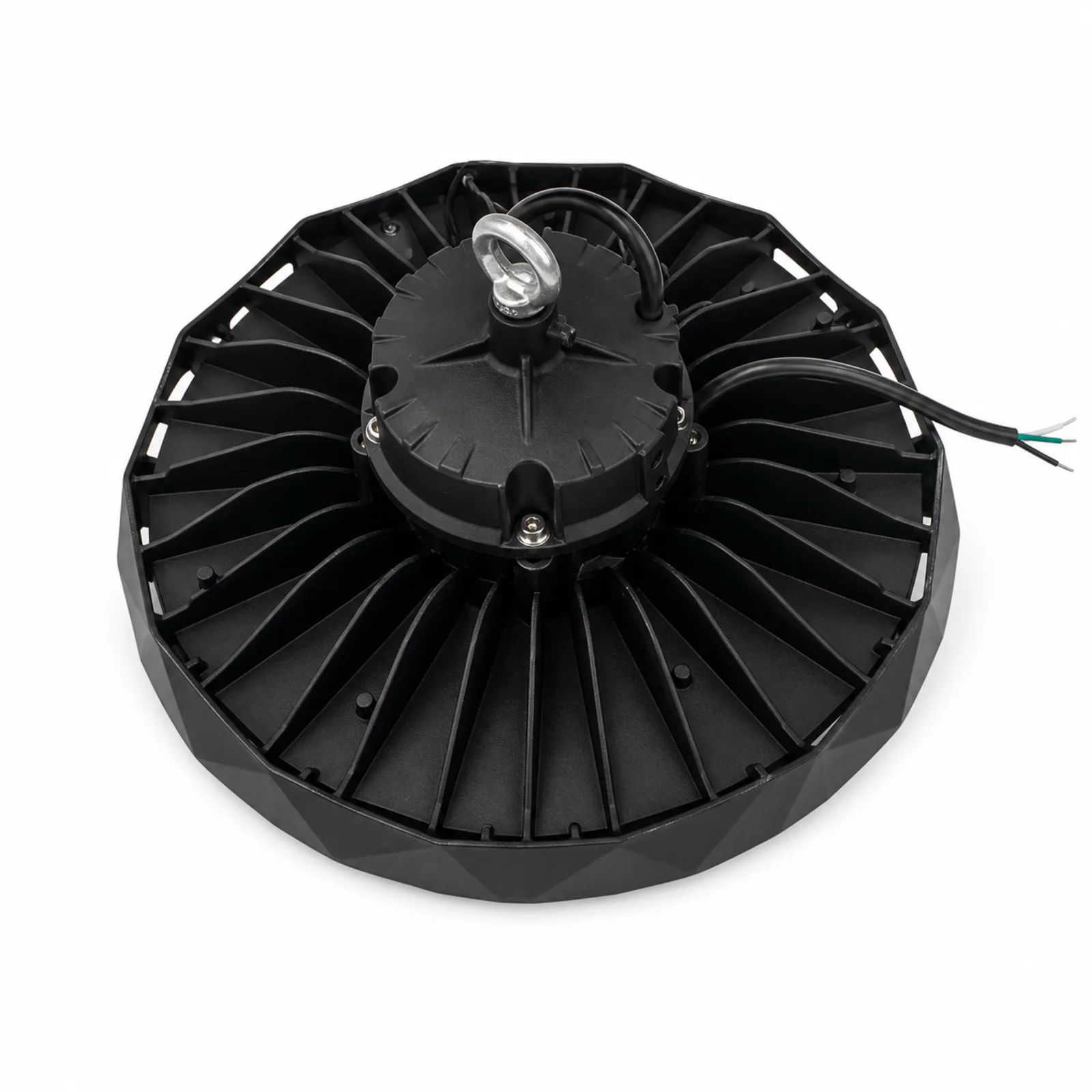 TITAN 102 UFO high bay white background rear heat sink view